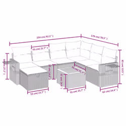 VidaXL 3325822 set mobili da esterno - Vista aggiuntiva 4