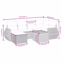 VidaXL 3325845 set mobili da esterno - Vista aggiuntiva 4