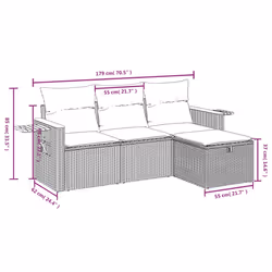 VidaXL 3325948 set mobili da esterno - Vista aggiuntiva 4