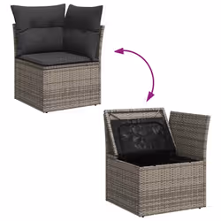 VidaXL 3326161 set mobili da esterno Grigio scuro - Vista aggiuntiva 7