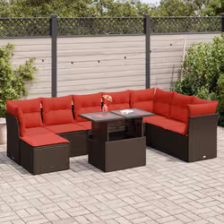 VidaXL 3326215 set mobili da esterno Rosso - Vista aggiuntiva 2