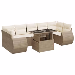 VidaXL 3326599 set mobili da esterno Crema, Bianco