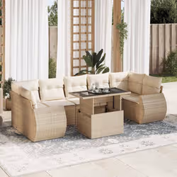 VidaXL 3326599 set mobili da esterno Crema, Bianco - Vista aggiuntiva 2
