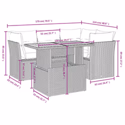 VidaXL 3326918 set mobili da esterno - Vista aggiuntiva 3
