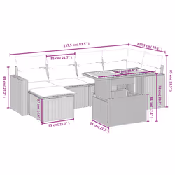 VidaXL 3327058 set mobili da esterno