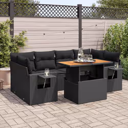 VidaXL 3327114 set mobili da esterno Nero - Vista aggiuntiva 2