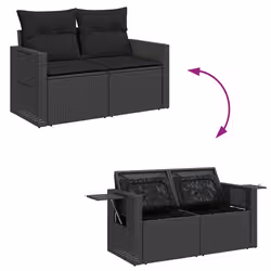VidaXL 3327114 set mobili da esterno Nero - Vista aggiuntiva 7