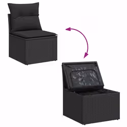 VidaXL 3327114 set mobili da esterno Nero - Vista aggiuntiva 8