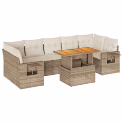 VidaXL 3327124 set mobili da esterno Crema, Bianco
