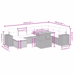 VidaXL 3327413 set mobili da esterno