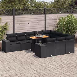 VidaXL 3327422 set mobili da esterno Nero - Vista aggiuntiva 2