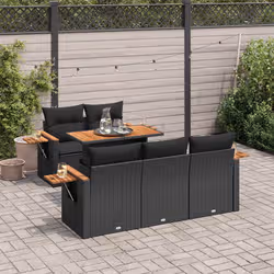 VidaXL 3327548 set mobili da esterno Nero - Vista aggiuntiva 2