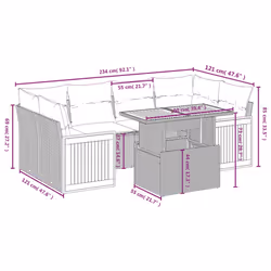 VidaXL 3327677 set mobili da esterno