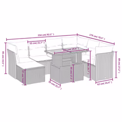 VidaXL 3327979 set mobili da esterno - Vista aggiuntiva 4