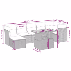 VidaXL 3327980 set mobili da esterno - Vista aggiuntiva 4
