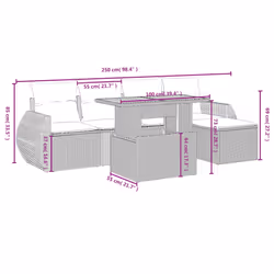 VidaXL 3328053 set mobili da esterno - Vista aggiuntiva 4