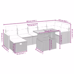 VidaXL 3328124 set mobili da esterno - Vista aggiuntiva 4