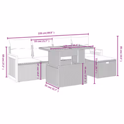 VidaXL 3328148 set mobili da esterno - Vista aggiuntiva 3