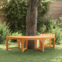 Panchina da Esterno Mezzo Cerchio 160 cm Legno Massello di Eucalipto Vidaxl