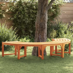Questa panchina da esterno a mezza luna è fatta in legno massello di acacia, perfetta per il tuo giardino o patio. Con la sua ...