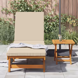 vidaXL Lettino da sole con cuscino 1-persona Marrone 63 x 199 x 85cm - Vista aggiuntiva 3