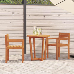 vidaXL Sedie da Giardino 2 pz 50x53x80 cm Legno Massello di Acacia