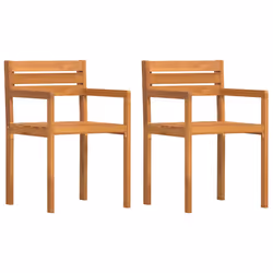vidaXL Sedie da Giardino 2 pz 50x53x80 cm Legno Massello di Acacia - Vista aggiuntiva 2