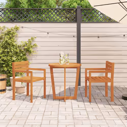 vidaXL Sedie da Giardino 2 pz 50x53x80 cm Legno Massello di Acacia - Vista aggiuntiva 3
