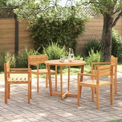 vidaXL Sedie da Giardino 4 pz 50x53x80 cm Legno Massello di Acacia