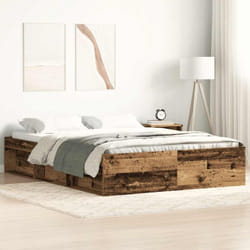 Giroletto senza Materasso Legno Antico 120x200cm in Truciolato Vidaxl 488478