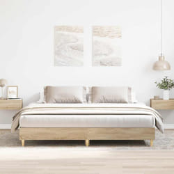 Giroletto senza Materasso Rovere Sonoma 160x200cm in Truciolato Vidaxl 840090