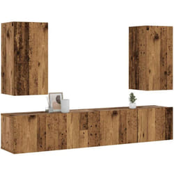 Vidaxl - Mobili tv a Parete 4 pz Legno Antico in Legno Multistrato 625169
