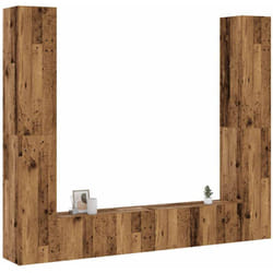 Vidaxl - Mobili tv a Parete 6 pz Legno Vecchio Legno Multistrato 764993