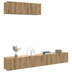 vidaXL Mobili TV a Parete 3 pz Rovere 100x30x30 cm Truciolato