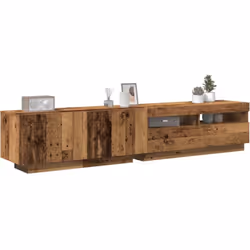 Colore: Legno antico Materiale: Truciolato Dimensioni complessive: 200 x 35 x 40 cm (L x P x A) Presenta luci LED RGB Assembl ...