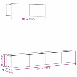 VidaXL 3329205 supporto TV e sistema audio - Vista aggiuntiva 7