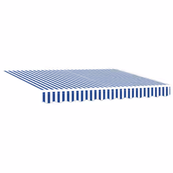 vidaXL Telo di ricambio per tenda da sole Blu e bianco 350 x 200 cm - Vista aggiuntiva 2