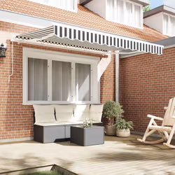 vidaXL Telo di ricambio per tenda da sole Antracite e bianco - Vista aggiuntiva 3