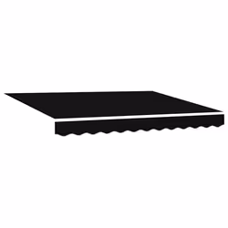 vidaXL Telo di ricambio per tenda da sole Nero 350 x 250 cm Tela - Vista aggiuntiva 2