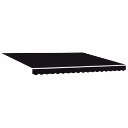 vidaXL Telo di ricambio per tenda da sole Nero 400 × 300 cm Tela - Vista aggiuntiva 2