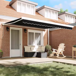 vidaXL Telo di ricambio per tenda da sole Nero 400 × 300 cm Tela - Vista aggiuntiva 3