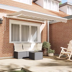 vidaXL Telo di ricambio per tenda da sole Beige 350 x 250 cm Tela - Vista aggiuntiva 3