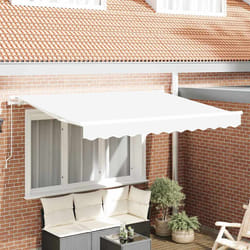 vidaXL Telo di ricambio per tenda da sole Bianco 300 x 250 cm Tela