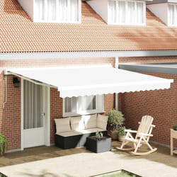 vidaXL Telo di ricambio per tenda da sole Bianco 400 × 350 cm Tela