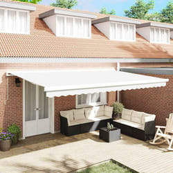 vidaXL Telo di ricambio per tenda da sole Bianco 500 × 350 cm Tela
