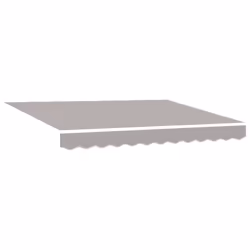 vidaXL Telo di ricambio per tenda da sole Grigio chiaro 300 x 250 cm - Vista aggiuntiva 2