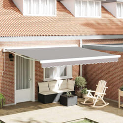 vidaXL Telo di ricambio per tenda da sole Grigio chiaro 400 × 350 cm