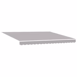 vidaXL Telo di ricambio per tenda da sole Grigio chiaro 400 × 350 cm - Vista aggiuntiva 2