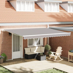 Tessuto di ricambio per tenda da sole per telaio 4.5x3.5 m Grigio chiaro - Vidaxl