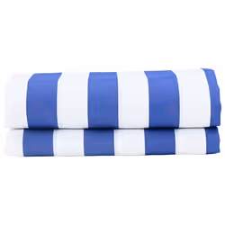 vidaXL Telo di ricambio per tenda da sole Blu e bianco 10 x 1.6 m - Vista aggiuntiva 2